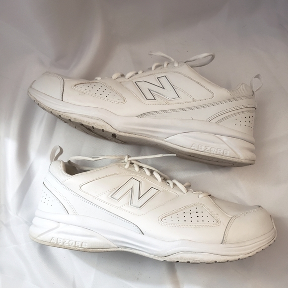 New Balance 623 White Sneakers Walking Comfort Size 16 2E Wide Leather - Picture 1 of 13